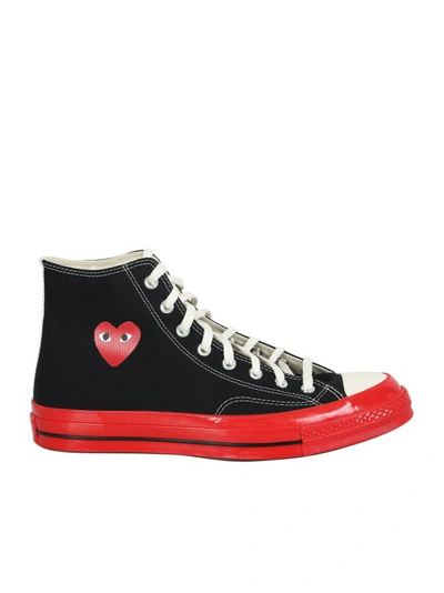 Comme Des Garçons X Cdg Play Converse High-top Sneaker In Black