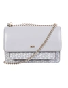 Dkny Bryant Leather Shoulder Bag In Grey