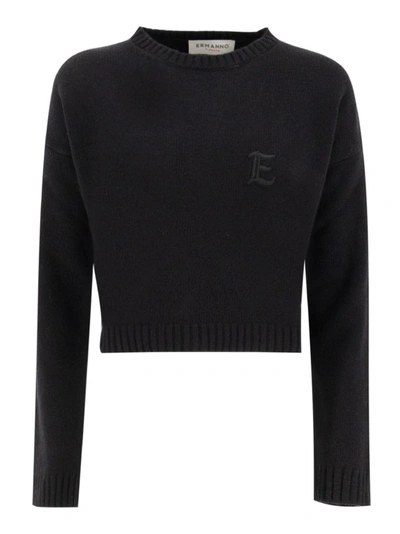 Ermanno Scervino Black Slim Fit Sweater