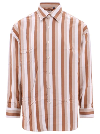 Costumein Vertical-stripe-print Shirt In Pink