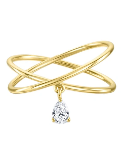 Isa Grutman Double Band Diamond Ring In 14k Gold