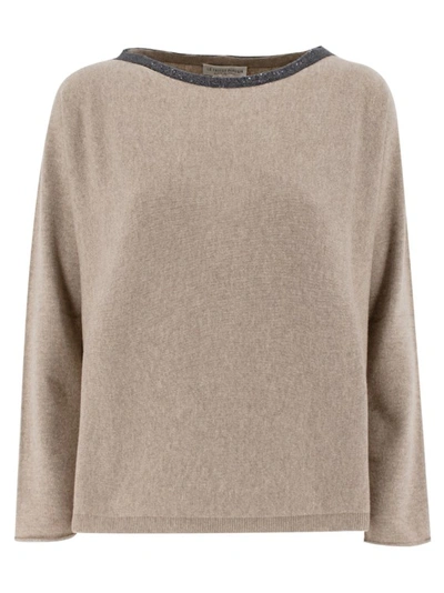 Le Tricot Perugia Sweater In Brown