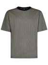 Balmain Jacquard Monogram T-shirt In Black