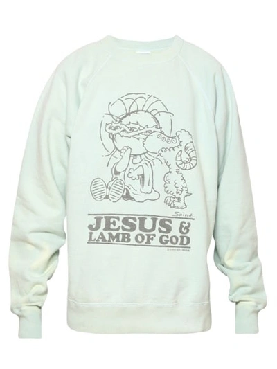 Saint Michael Jesus Sweatshirt In Green