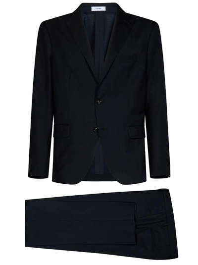 Boglioli Black Virgin Wool Suit