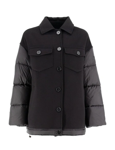 Ermanno Scervino Hybrid Down Jacket In Black