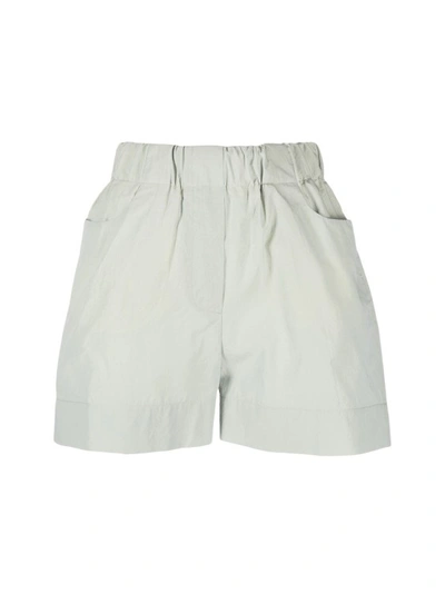 Alysi Elasticated-waist Cotton Shorts In White