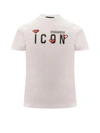 DSQUARED2 COTTON T-SHIRT WITH ICONIC HEART PIXEL PRINT ON THE FRONT