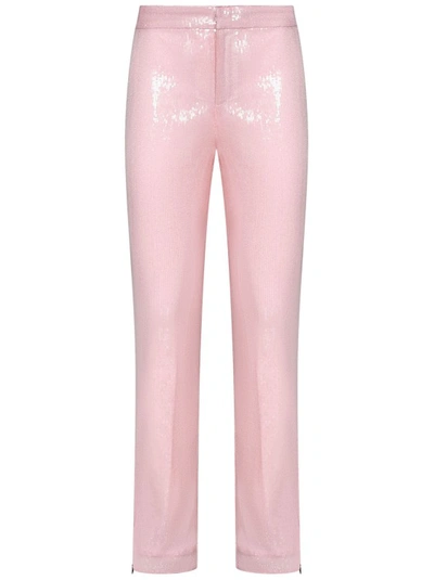 Rotate Birger Christensen Trousers With Sequins In Pink