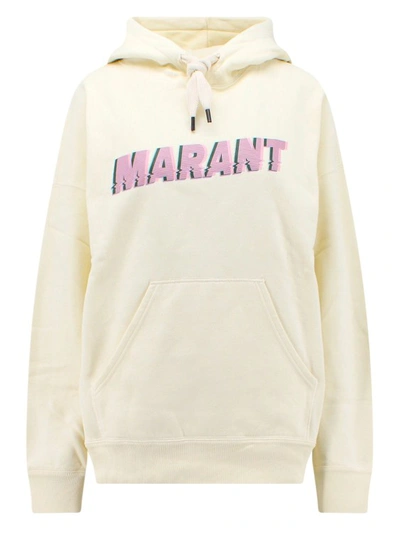 Isabel Marant Miley Logo Hoodie Sweatshirt In Neutral