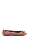 TORY BURCH BROWN LEATHER BALLERINAS