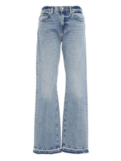 7 For All Mankind Tess Trouser High-rise Straight Jeans In Blue