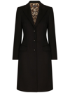 Dolce & Gabbana Wool And Cashmere Coat In Black