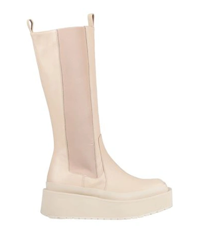 Paloma Barceló Woman Boot Ivory Size 9.5 Soft Leather In White