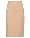 Diana Gallesi Woman Midi Skirt Camel Size 6 Polyester, Viscose, Polyamide, Elastane In Beige