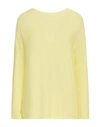 120% Lino Woman Sweater Yellow Size S Cashmere