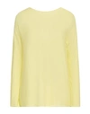 120% Lino Woman Sweater Yellow Size S Cashmere In Yellow