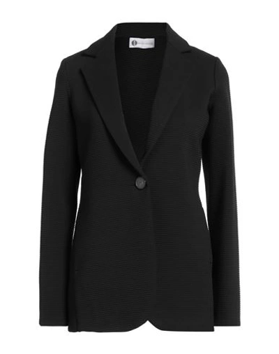 Diana Gallesi Woman Blazer Black Size 8 Polyester, Viscose, Elastane