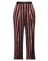 Manila Grace Woman Pants Burgundy Size 10 Acetate, Viscose In Red