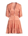 Sandro Woman Short Dress Orange Size 10 Acetate In Pink