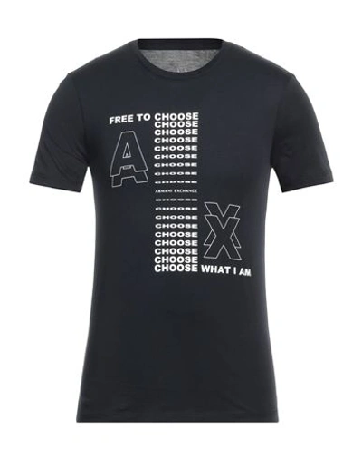 ARMANI EXCHANGE ARMANI EXCHANGE MAN T-SHIRT MIDNIGHT BLUE SIZE M PIMA COTTON