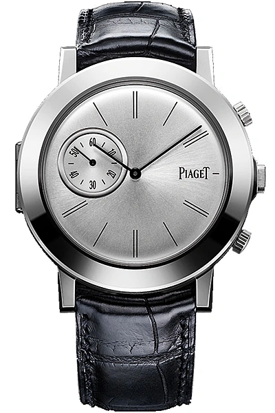 Pre-owned Piaget Altiplano Double Jeu Silver Dial Mens Watch G0a35152 In Black / Gold / Silver / White