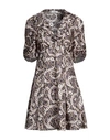 Sandro Woman Short Dress Midnight Blue Size 4 Silk In Black