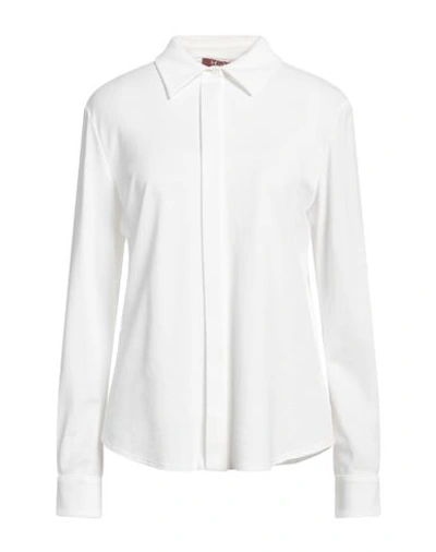 Max Mara Studio Woman Shirt White Size M Cotton, Elastane