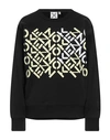 Kenzo Woman Sweatshirt Black Size M Cotton, Polyester, Elastane