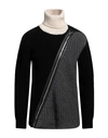 Les Hommes Man Turtleneck Black Size Xl Virgin Wool In Black