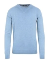 Bomboogie Man Sweater Light Blue Size M Wool, Polyamide