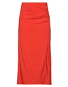 MAISON RABIH KAYROUZ MAISON RABIH KAYROUZ WOMAN MIDI SKIRT RED SIZE 6 VISCOSE, ELASTANE