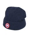 Canada Goose Arctic Disc Ribbed-knit Beanie In Navy Blue