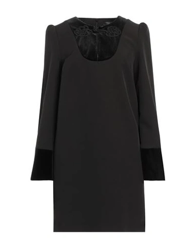 Daniela Drei Woman Mini Dress Black Size 6 Polyester, Viscose, Elastane