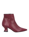 Stephen Good  London Stephen Good London Woman Ankle Boots Burgundy Size 10 Soft Leather In Red