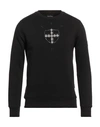 Three Stroke Man Sweatshirt Black Size M Cotton, Polyester