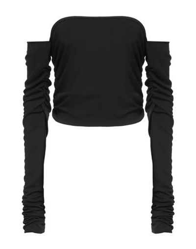 Erika Cavallini Woman Top Black Size 8 Acetate, Polyamide, Elastane