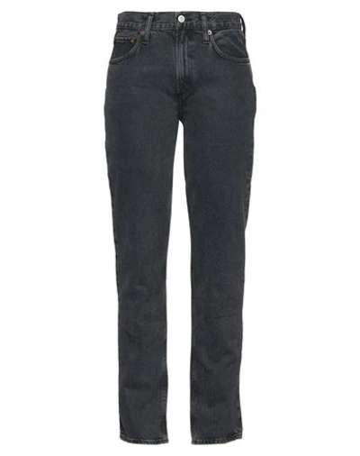 Agolde Organic Denim High Waisted Jeans In Grey