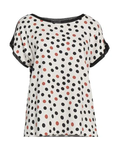 Diana Gallesi Woman Top White Size 10 Viscose, Polyamide, Metallic Fiber