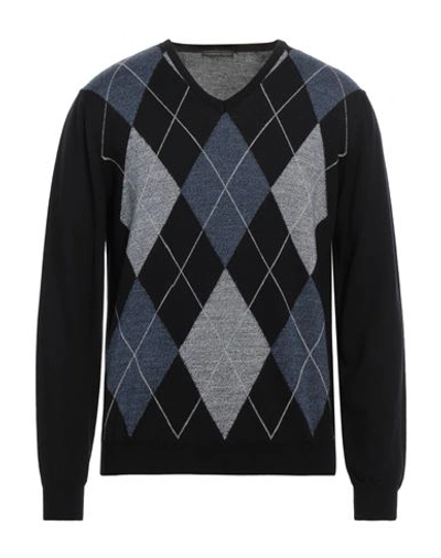 Thomas Reed Man Sweater Navy Blue Size 38 Merino Wool In Navy Blue