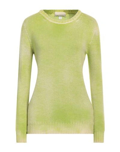 120% Lino Woman Sweater Light Green Size S Cashmere, Virgin Wool