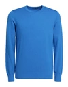 Avignon Man Sweater Azure Size M Polyester, Acrylic, Wool In Blue