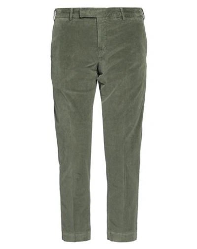 Pt Torino Man Pants Military Green Size 36 Cotton, Lyocell, Elastane