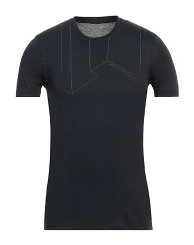 Armani Exchange Man T-shirt Midnight Blue Size S Cotton