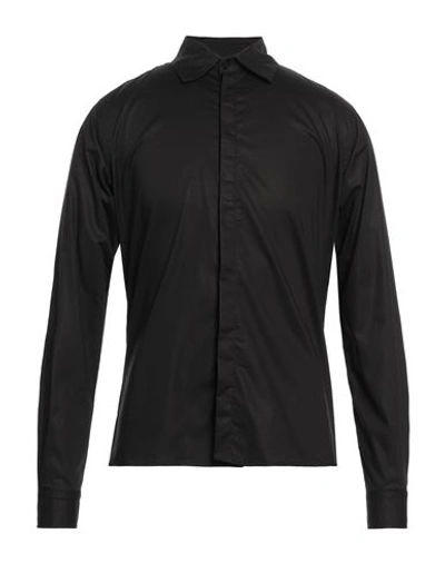 Maison 9 Paris Man Shirt Black Size Xl Cotton, Elastane