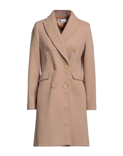 Diana Gallesi Woman Coat Beige Size 8 Polyester