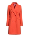 Diana Gallesi Woman Coat Orange Size 12 Polyester