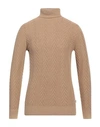 40weft Man Turtleneck Beige Size 3xl Wool, Nylon