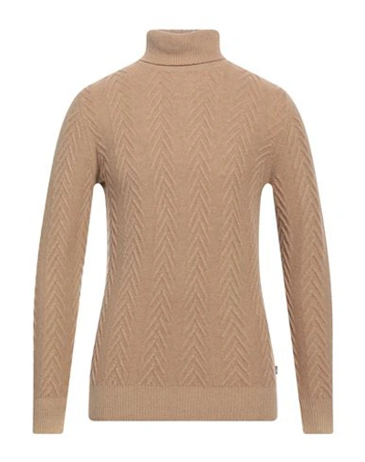 40weft Man Turtleneck Beige Size Xxl Wool, Nylon