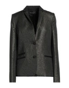 Zadig & Voltaire Woman Blazer Gold Size 6 Acrylic, Polyester, Wool, Metallic Polyester, Polyamide In Gold